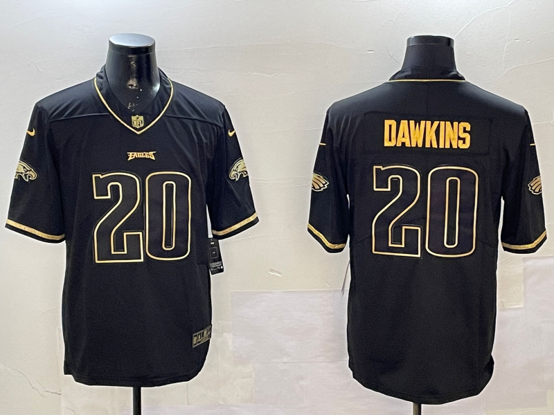 Men Philadelphia Eagles 20 Dawkins black 2025 Nike NFL jersey style 003